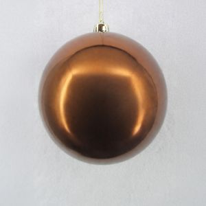CINNAMON ΧΡΙΣΤΟΥΓΕΝΝΙΑΤΙΚΗ ΜΠΑΛΑ 20x20x21cm ΠΛΑΣΤΙΚΟ COFFEE GLOSSY