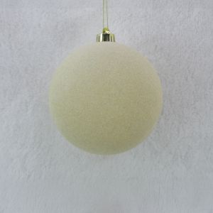 PEARL ΧΡΙΣΤΟΥΓΕΝΝΙΑΤΙΚΗ ΜΠΑΛΑ 15x15x16cm ΤΣΟΧΑ OFF WHITE