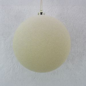 PEARL ΧΡΙΣΤΟΥΓΕΝΝΙΑΤΙΚΗ ΜΠΑΛΑ 20x20x21cm ΤΣΟΧΑ OFF WHITE