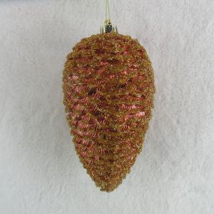 CONE ΧΡΙΣΤΟΥΓΕΝΝΙΑΤΙΚΗ ΜΠΑΛΑ 13x13x26cm ΠΛΑΣΤΙΚΟ ΧΑΛΚΙΝΟ ΧΡΥΣΟ