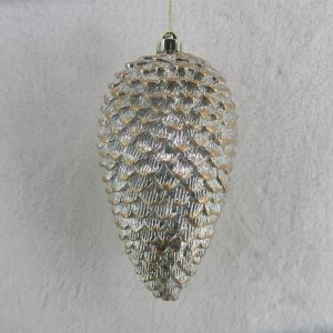 CONE ΧΡΙΣΤΟΥΓΕΝΝΙΑΤΙΚΗ ΜΠΑΛΑ 13x13x26cm ΠΛΑΣΤΙΚΟ ΑΣΗΜΙ ΧΡΥΣΟ