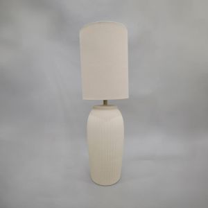 TERRA ΦΩΤΙΣΤΙΚΟ ΕΠΙΤΡΑΠΕΖΙΟ 24x24x76cm ΚΕΡΑΜΙΚΟ ΚΡΕΜ ΛΙΝΟ ΚΡΕΜ