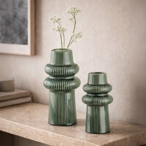 ARO ΒΑΖΟ 18x18x35cm ΚΕΡΑΜΙΚΟ ΠΡΑΣΙΝΟ