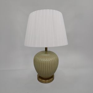 SERA ΦΩΤΙΣΤΙΚΟ ΕΠΙΤΡΑΠΕΖΙΟ 35x35x52cm ΚΕΡΑΜΙΚΟ ΛΑΔΙ ΜΕΤΑΞΩΤΟ ΥΦΑΣΜΑ ΛΕΥΚΟ