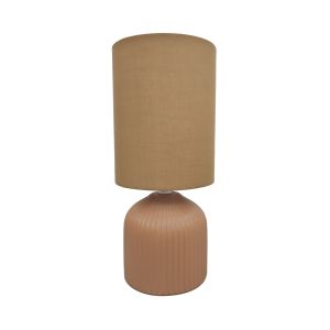 RIVO ΦΩΤΙΣΤΙΚΟ ΕΠΙΤΡΑΠΕΖΙΟ 14x15x31cm ΚΕΡΑΜΙΚΟ ΜΠΕΖ ΥΦΑΣΜΑ ΜΠΕΖ