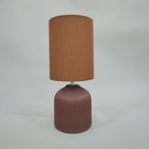 RIVO ΦΩΤΙΣΤΙΚΟ ΕΠΙΤΡΑΠΕΖΙΟ 14x15x31cm ΚΕΡΑΜΙΚΟ ΚΑΦΕ ΣΚΟΥΡΟ ΥΦΑΣΜΑ ΚΑΦΕ ΣΚΟΥΡΟ
