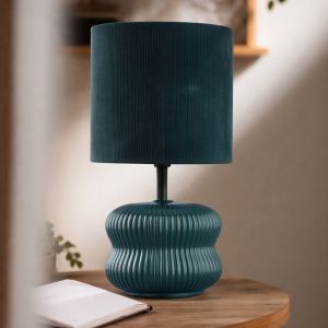 PATENT ΦΩΤΙΣΤΙΚΟ ΕΠΙΤΡΑΠΕΖΙΟ 21x21x38cm ΚΕΡΑΜΙΚΟ ΠΡΑΣΙΝΟ ΥΦΑΣΜΑ ΠΡΑΣΙΝΟ