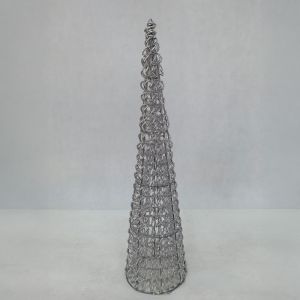 SILVEN XMAS LED ΔΕΝΤΡΟ ΘΕΡΜΟ ΦΩΣ 16x16x60cm ΣΙΔΕΡΟ ΑΣΗΜΙ PET