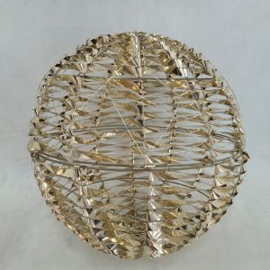 LINI XMAS LED ΜΠΑΛΑ ΘΕΡΜΟ ΦΩΣ 50x50x50cm ΣΙΔΕΡΟ ΧΡΥΣΟ PET
