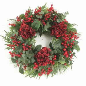 NIVAL ΧΡΙΣΤΟΥΓΕΝΝΙΑΤΙΚΟ ΣΤΕΦΑΝΙ ΜΕ ΓΚΙ 66x66cm POLYFOAM ΠΡΑΣΙΝΟ ΚΟΚΚΙΝΟ PVC