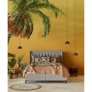 LEAF COFFEE TABLE SET 2ΤΕΜ ΜΑΥΡΟ ΦΥΣΙΚΟ 40x40x45cm