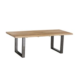 CRAFT COFFEE TABLE ΦΥΣΙΚΟ ΜΑΥΡΟ 120x60x45cm