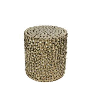 POPPY COFFEE TABLE SET 2ΤΕΜ ΧΡΥΣΟ ANTIQUE 44x44x46.5cm