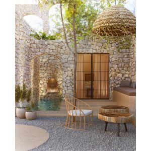 RAW COFFEE TABLE ΦΥΣΙΚΟ 80x80x40cm