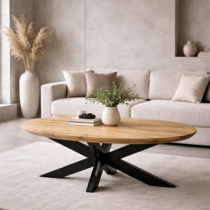 SKORPIO COFFEE TABLE ΚΑΡΥΔΙ ΜΑΥΡΟ 120x60x45cm