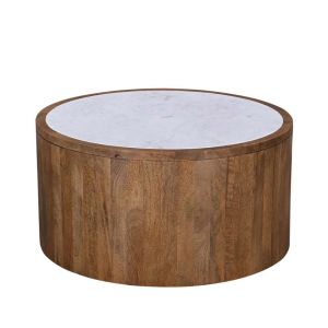 ABU DHABI COFFEE TABLE ΚΑΡΥΔΙ ΛΕΥΚΟ 80x80x45cm