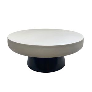 MYKONOS COFFEE TABLE ΛΕΥΚΟ ΜΑΥΡΟ 90x90x39cm