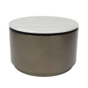 POMMA COFFEE TABLE TRAVERTINE BRONZE 60x60x38cm