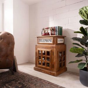 MINI LONDON SIDE TABLE ΦΥΣΙΚΟ 51x38x69cm