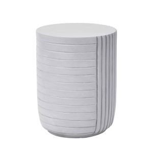 GEOMETRICAL 2 SIDE TABLE ΛΕΥΚΟ 35x35x46cm