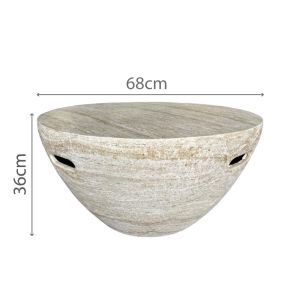 LITHOS CENTRAL COFFEE TABLE BEIGE 68x68x36cm