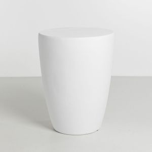 LITHOS CONIC SIDE TABLE ΛΕΥΚΟ 36x36x46.5cm