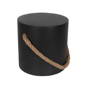 ΤΕΝΟ SIDE TABLE ΜΕ ΣΧΟΙΝΙ ΜΑΥΡΟ ΦΥΣΙΚΟ 40x40x40cm