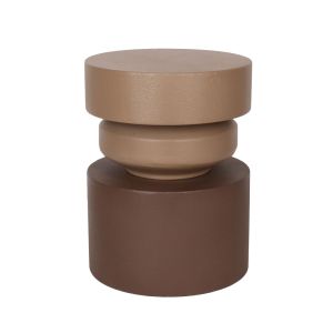 ZELO SIDE TABLE ΚΑΦΕ ΑΝΟΙΧΤΟ ΚΑΦΕ ΣΚΟΥΡΟ 35x35x46cm