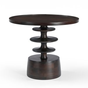 BEATLE SIDE TABLE ΚΑΦΕ ΣΚΟΥΡΟ 60x60x51cm