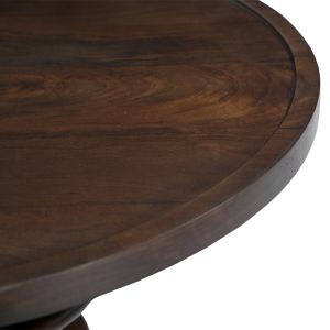 BEATLE SIDE TABLE ΚΑΦΕ ΣΚΟΥΡΟ 60x60x51cm