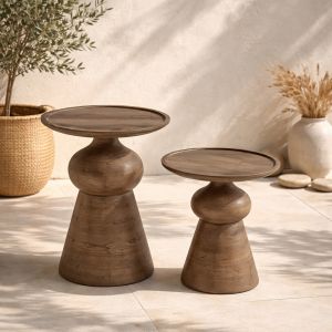 FIGURE SIDE TABLE ΚΑΡΥΔΙ ΑΝΟΙΧΤΟ 40x40x46cm