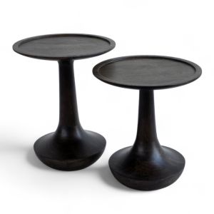 BORDS SIDE TABLE ΚΑΡΥΔΙ ΣΚΟΥΡΟ 40x40x50cm