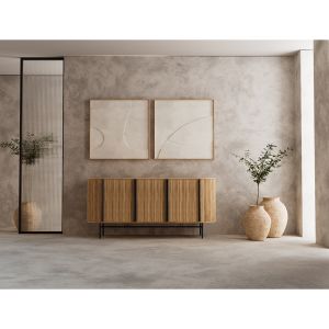 ORGANIC ΜΠΟΥΦΕΣ 3ΠΟΡΤΕΣ ΦΥΣΙΚΟ 164x46x75cm