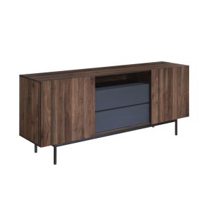 GROOVES ΜΠΟΥΦΕΣ 2ΠΟΡΤΕΣ 2ΣΥΡΤΑΡΙΑ ΚΑΡΥΔΙ ΓΚΡΙ 180x40x80cm