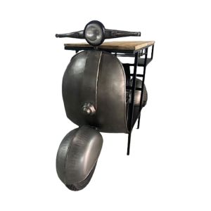 SCOOTER ΚΟΝΣΟΛΑ BAR GUNMETAL ΦΥΣΙΚΟ 183x51x102cm