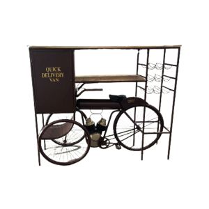TRICYCLE ΚΟΝΣΟΛΑ BAR BORDEAUX ΦΥΣΙΚΟ 178x53x145cm