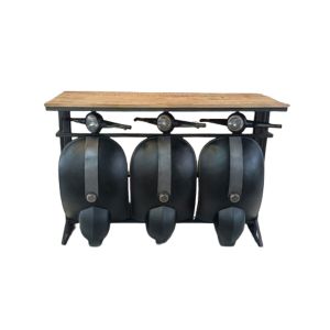 VESPA ΚΟΝΣΟΛΑ ΜΑΥΡΟ ΑΣΗΜΙ ΦΥΣΙΚΟ 138x52x100cm