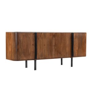 TERRA NOVA ΜΠΟΥΦΕΣ 4ΠΟΡΤΕΣ ΚΑΡΥΔΙ ΛΕΥΚΟ ΜΑΡΜΑΡΟ 180x40x76cm