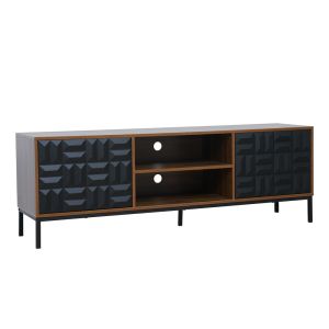 ZUMA TV STAND ΚΑΡΥΔΙ ΜΑΥΡΟ 160x40x54.5cm