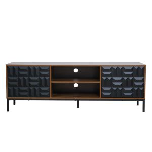 ZUMA TV STAND ΚΑΡΥΔΙ ΜΑΥΡΟ 160x40x54.5cm