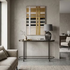 GRANAZ ΚΟΝΣΟΛΑ GUNMETAL 132x36x81cm