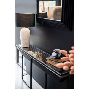 CHEOPS ΚΟΝΣΟΛΑ ΜΑΥΡΟ 134x32x82cm