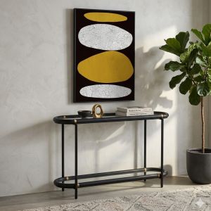 COLOMBO ΚΟΝΣΟΛΑ ΜΑΥΡΟ 130x36x82cm