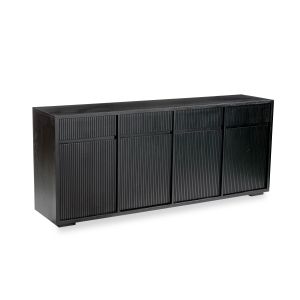 CAPO ΜΠΟΥΦΕΣ 4ΠΟΡΤΕΣ 4ΣΥΡΤΑΡΙΑ ΜΑΥΡΟ 180x40x75cm