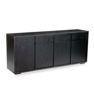 CAPO ΜΠΟΥΦΕΣ 4ΠΟΡΤΕΣ 4ΣΥΡΤΑΡΙΑ ΜΑΥΡΟ 180x40x75cm