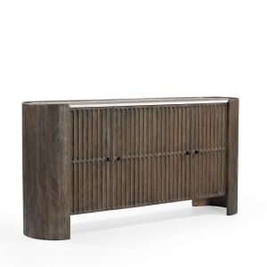 ESSENCE ΜΠΟΥΦΕΣ ΚΑΦΕ BEIGE ΜΕ ΟΨΗ ΜΑΡΜΑΡΟΥ 170x40x82cm