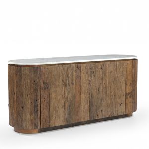 FORES ΜΠΟΥΦΕΣ ΚΑΦΕ ΛΕΥΚΟ ΜΕ ΟΨΗ ΜΑΡΜΑΡΟΥ 167x45x80cm