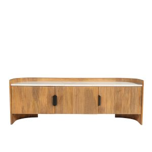 ORGANIC BITTER TV STAND 2ΠΟΡΤΕΣ ΚΑΡΥΔΙ ΛΕΥΚΟ 147x45x50cm