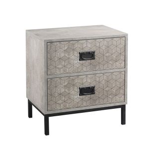 RUBIK ΚΟΜΟΔΙΝΟ 2ΣΥΡΤΑΡΙΑ CEMENT ΑΝΟΙΧΤΟ ΜΕ PATTERN 50x35x55cm