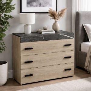 METROPOLIS ΣΥΡΤΑΡΙΕΡΑ 3ΣΥΡΤΑΡΙΑ SONOMA ΣΚΟΥΡΟ ΠΕΤΡΑ 105x45x78cm